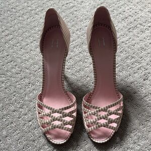 Tommy Hilfiger Pink and Cream Strappy D'Orsay Heels